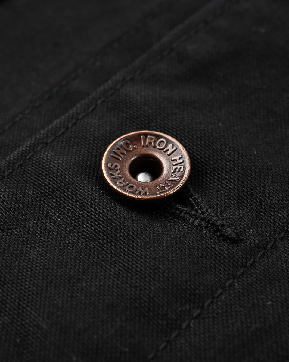 IHJ-148-BLK 10OZ KURASHIKIZOME® ORGANIC COTTON DUCK CHORE JACKET - BLACK