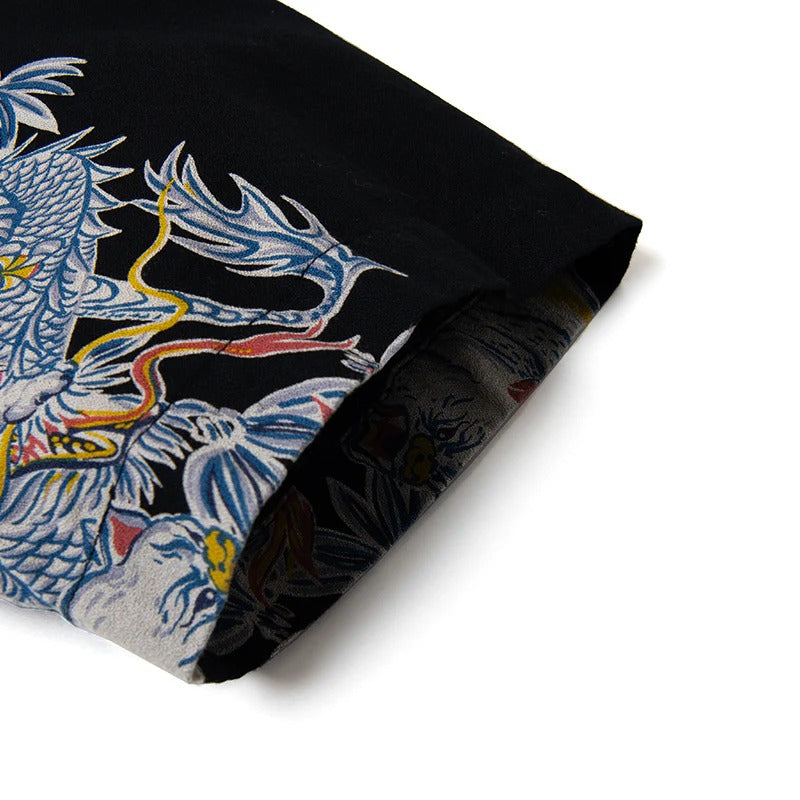 5721 Tornado Pig Aloha Shirt - BLACK
