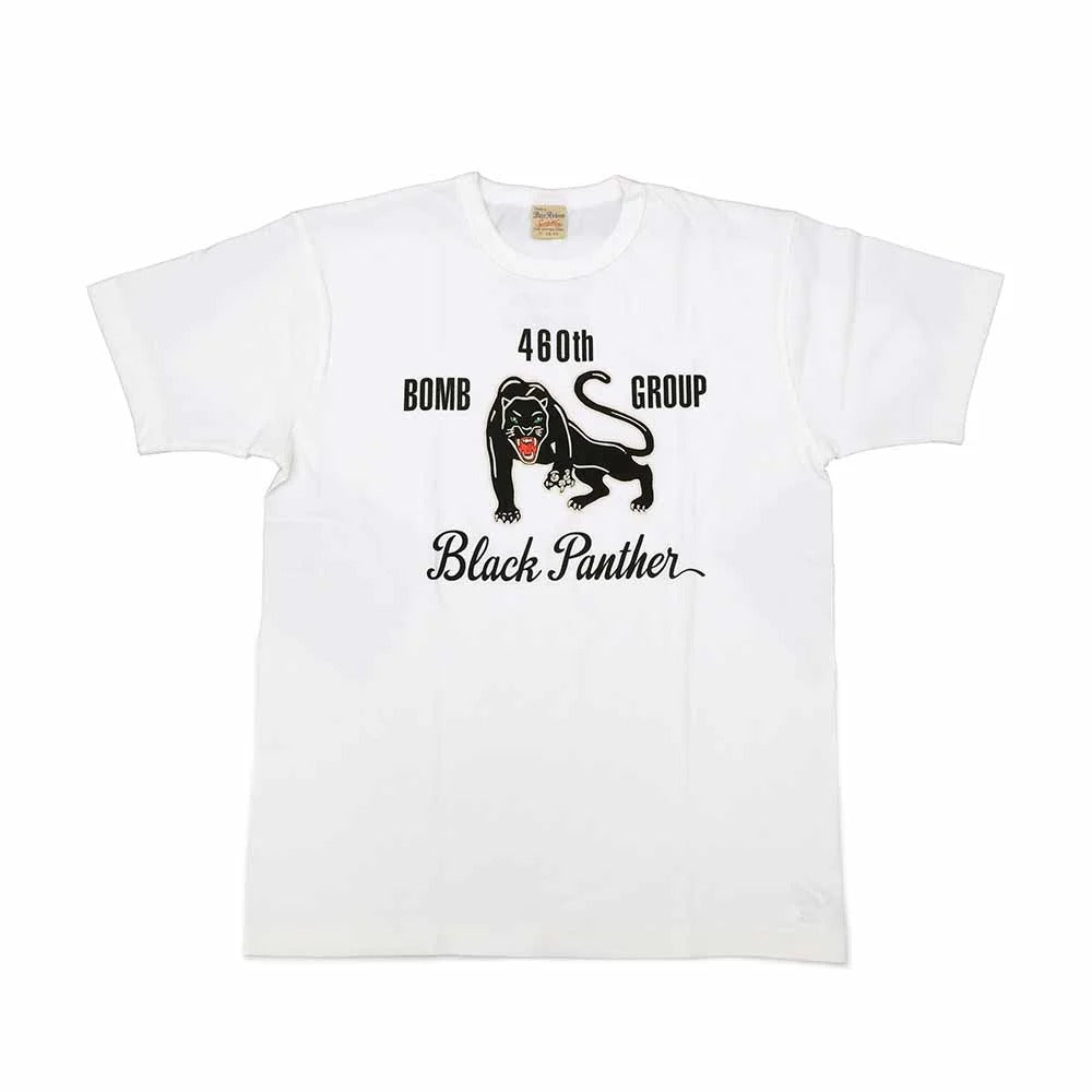 BR79575 GOVERNMENT ISSUE T-SHIRT 460th Bomb. SQ. Black Panther - WHITE