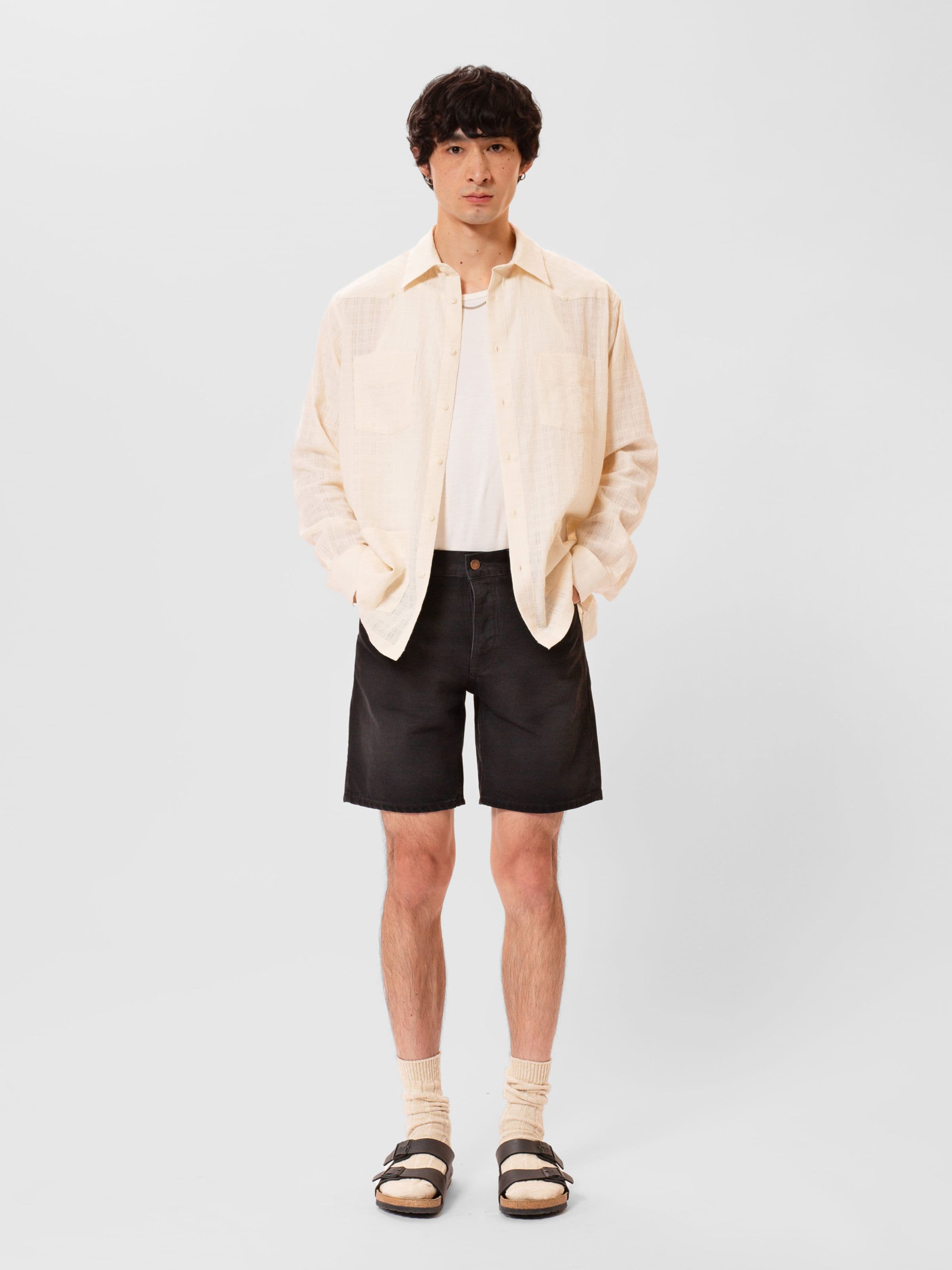 SETH DENIM SHORTS - AGED BLACK