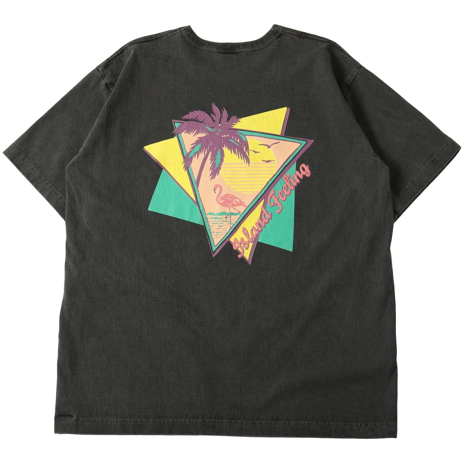 BR-25254 Pigment Dye 16/-BD Tube S/S Print T-shirt (LIMITED ITEM) - CHARCOAL