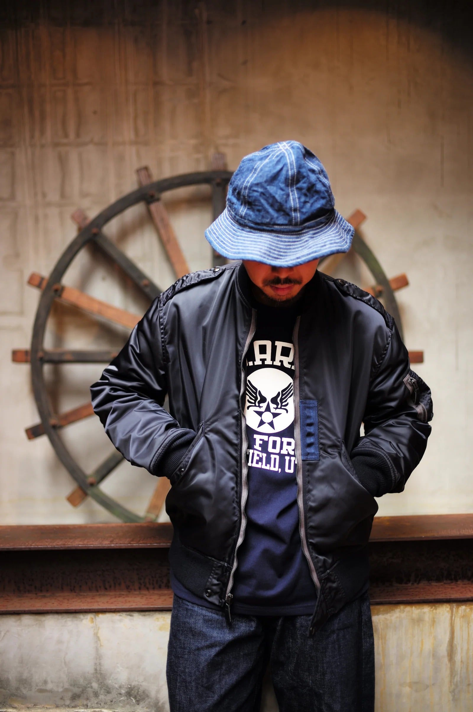 MC25124 MILITARY L/S TEE / U.S. ARMY AIR FORCE, HILL FIELD - NAVY