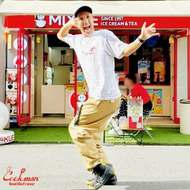 CHEF PANTS SEMIWIDE BLACK BELT - PEANUTS