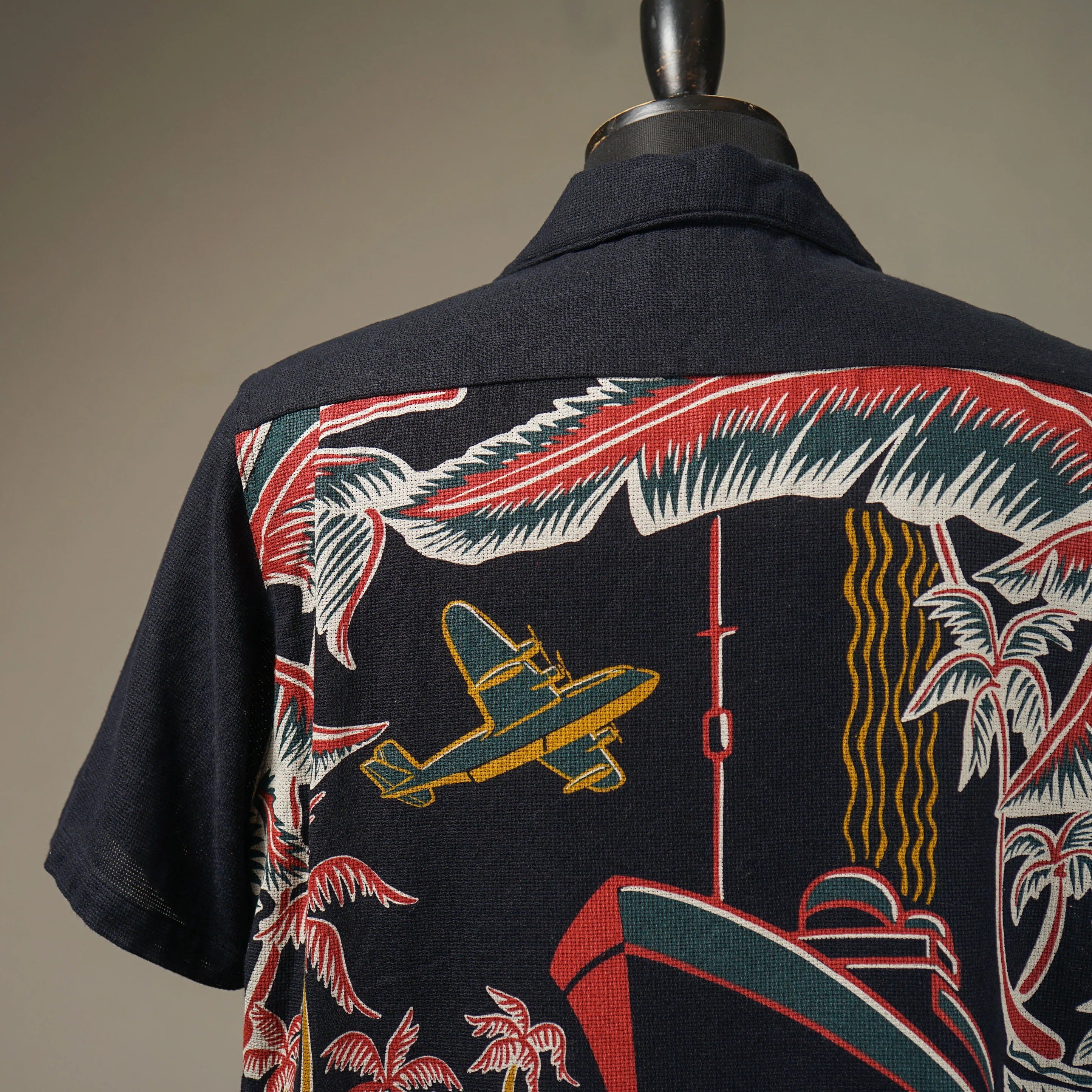 TROPICAL - S/S BACK PANEL SHIRTS - NAVY