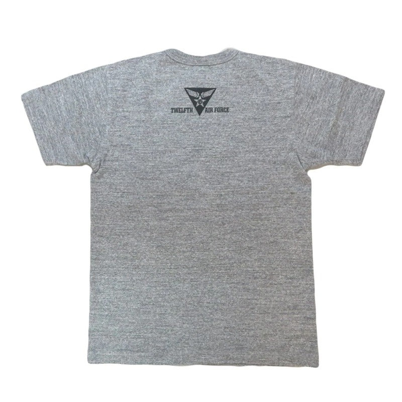 BR79560 SLUB YARN T-SHIRT 444th BOMB SQ - H.GRAY