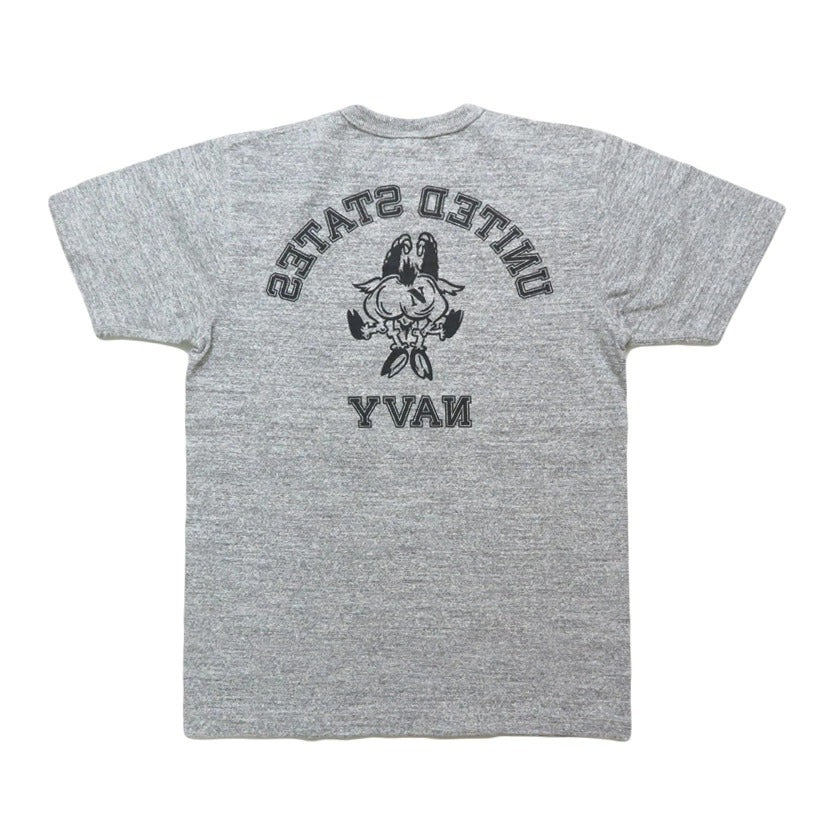 BR79566 SLUB YARN T-SHIRT "UNITED STATES NAVY" - H.GRAY