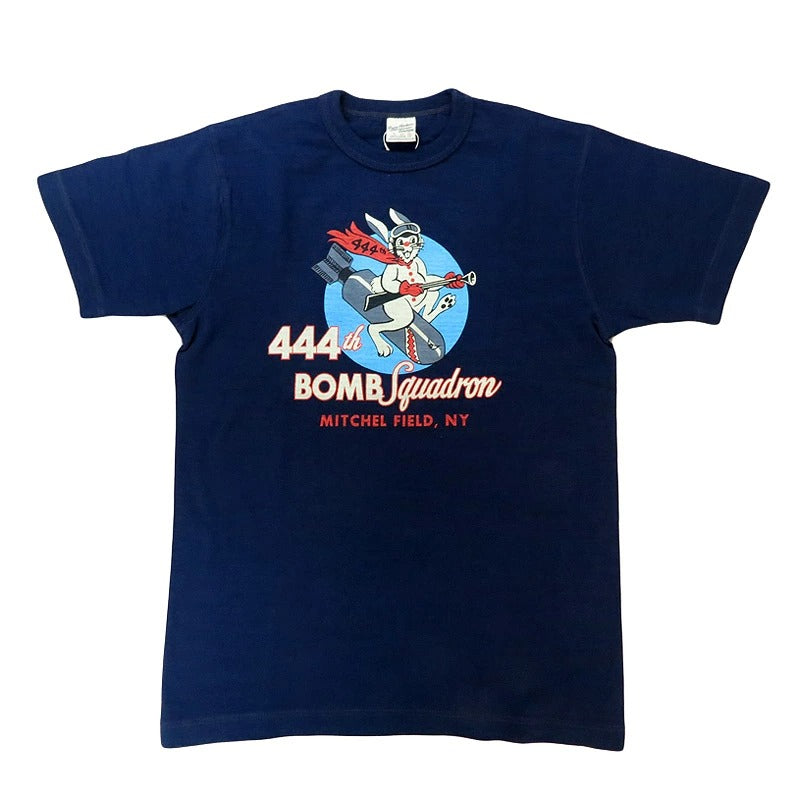 BR79560 SLUB YARN T-SHIRT 444th BOMB SQ - NAVY