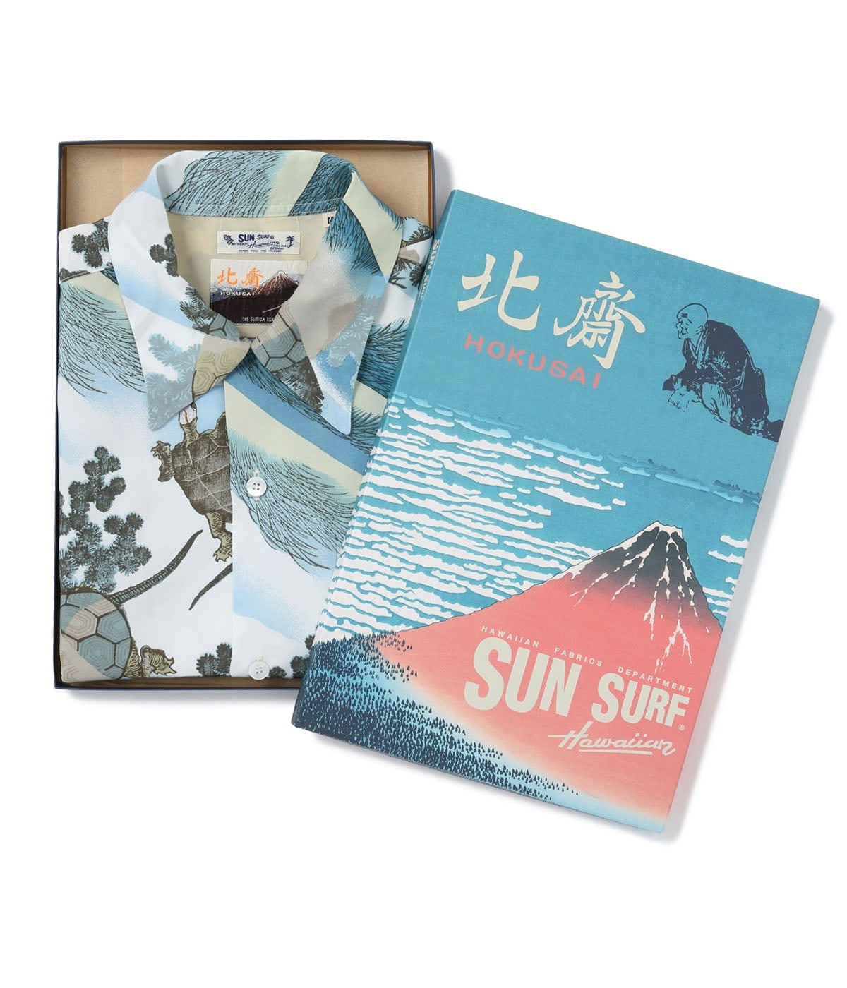 SS39461 SUN SURF × Katsushika Hokusai SPECIAL EDITION "Turtle" - WHITE