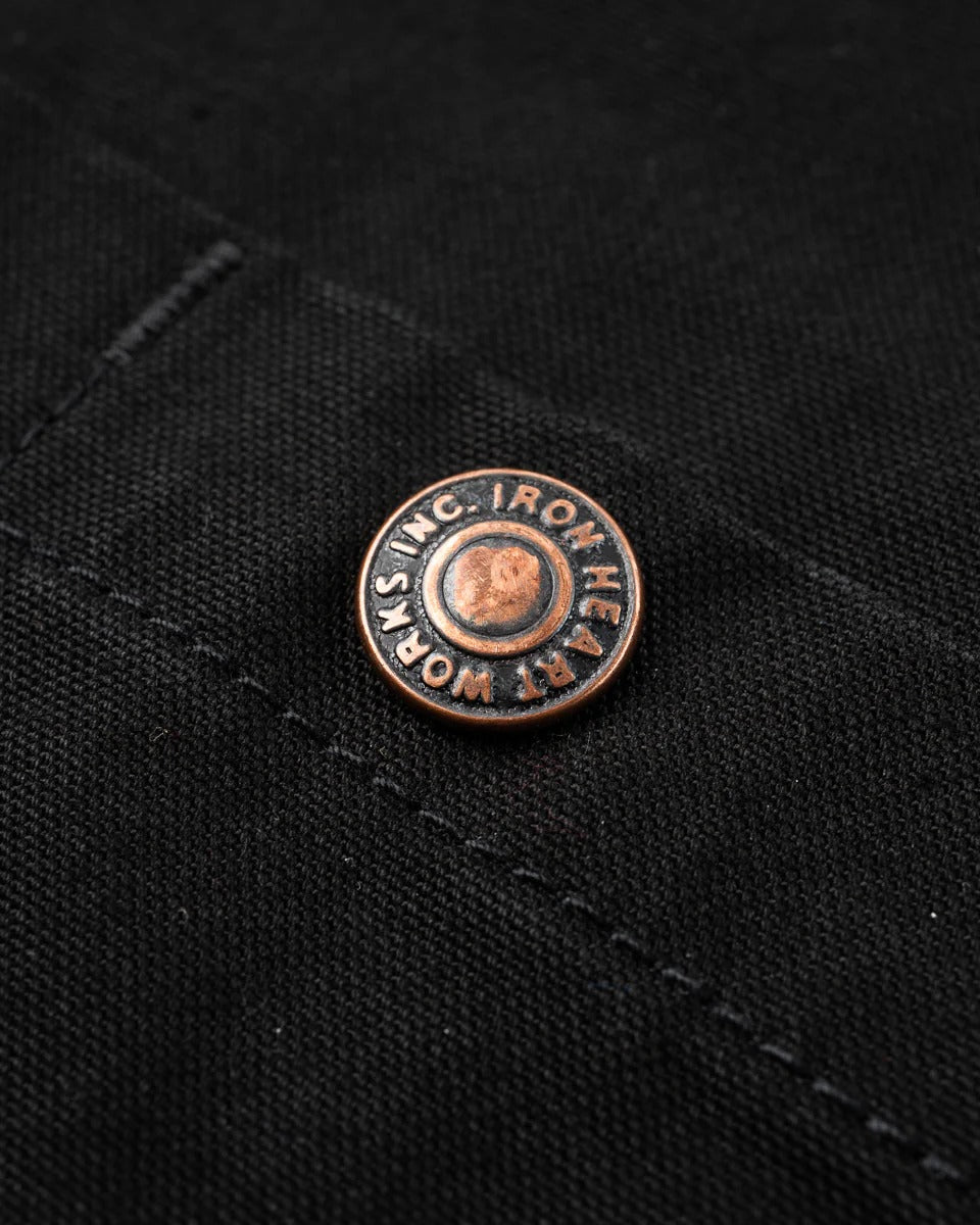 IHJ-148-BLK 10OZ KURASHIKIZOME® ORGANIC COTTON DUCK CHORE JACKET - BLACK