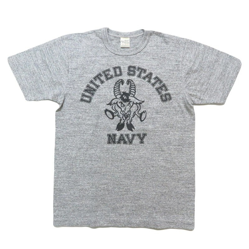 BR79566 SLUB YARN T-SHIRT "UNITED STATES NAVY" - H.GRAY