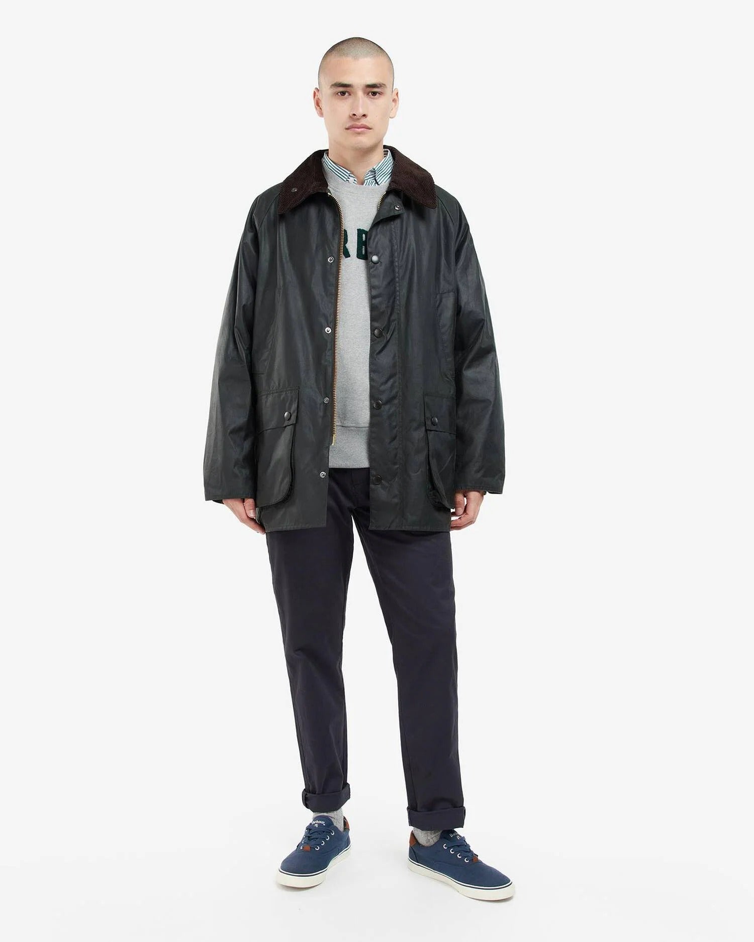 OS BEDALE WAX JACKET - SAGE
