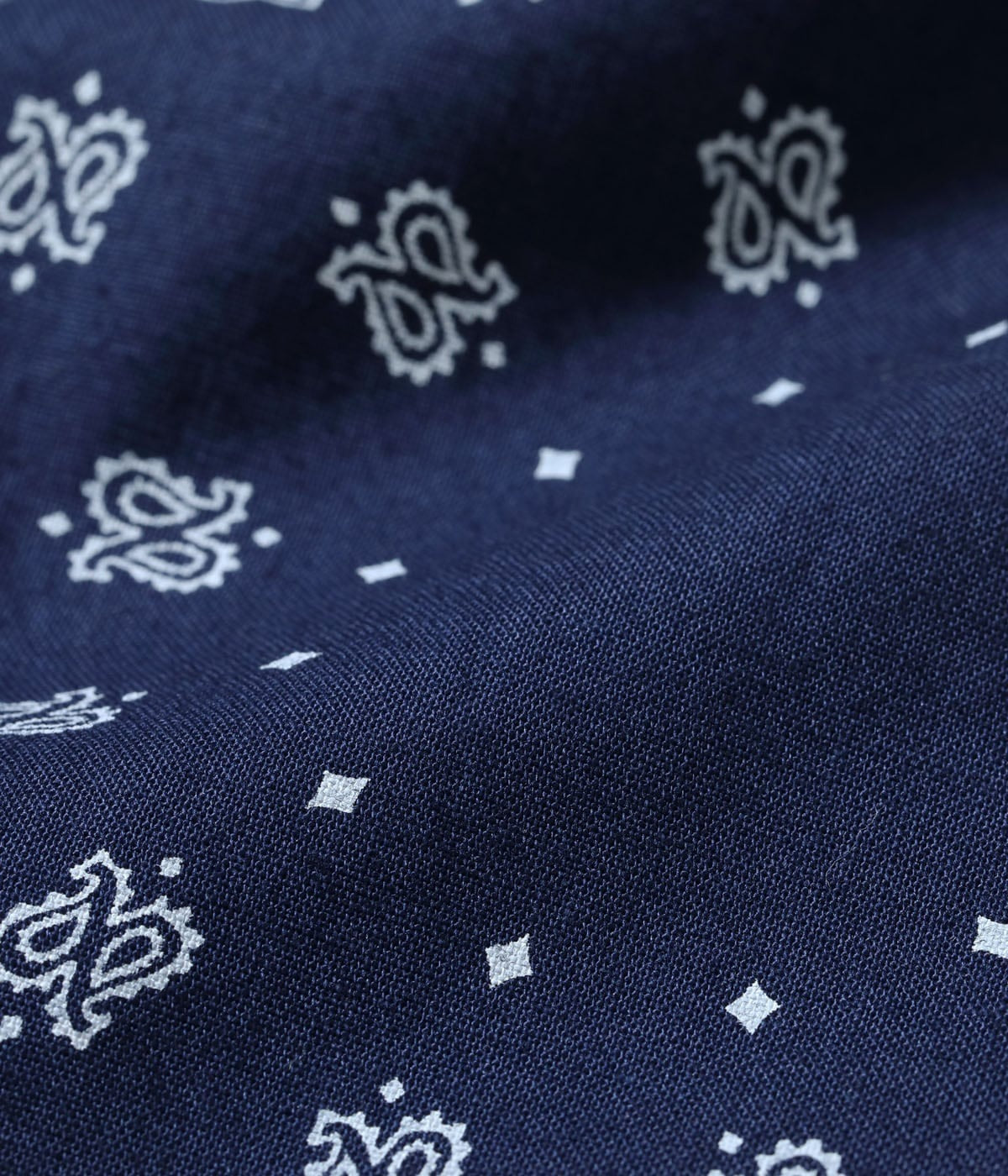 SC39465 NATIVE AMERICAN BANDANA PATCHWORK PRINT OPEN SHIRT - NAVY