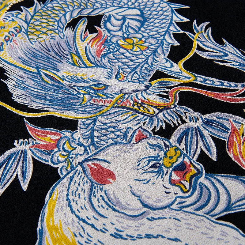 5721 Tornado Pig Aloha Shirt - BLACK
