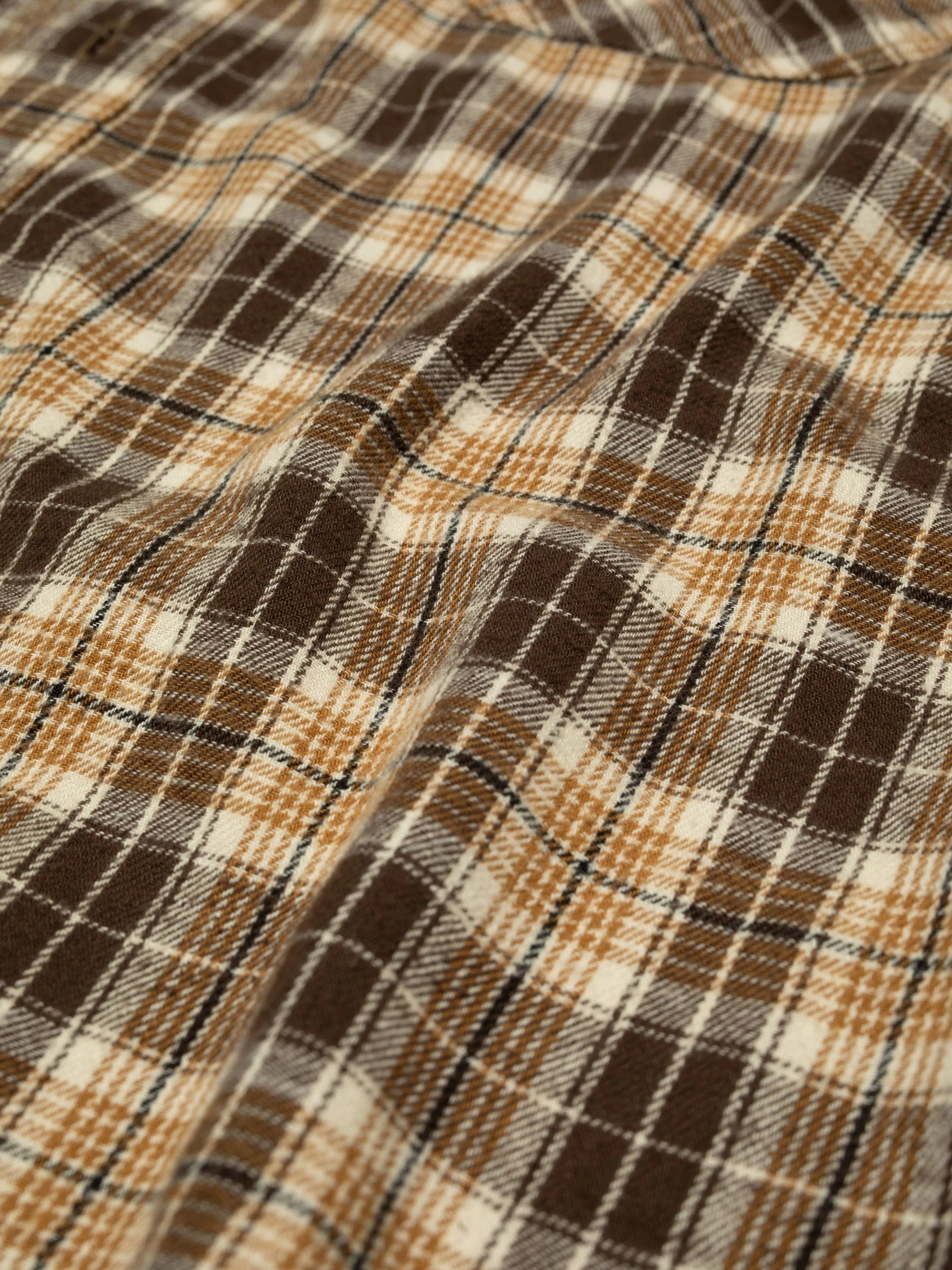 Julian Worker Shirt Check - Brown