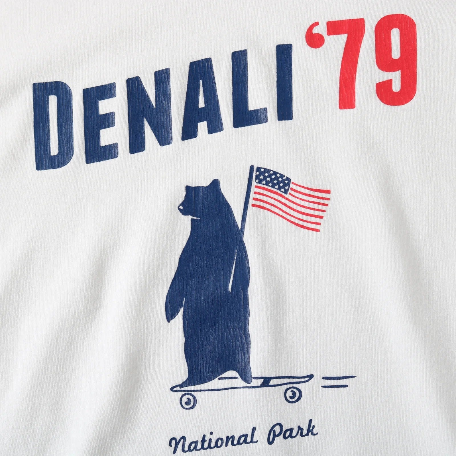 BR-25308 16/- Sellout S/S Print T-shirt DENALI - WHITE