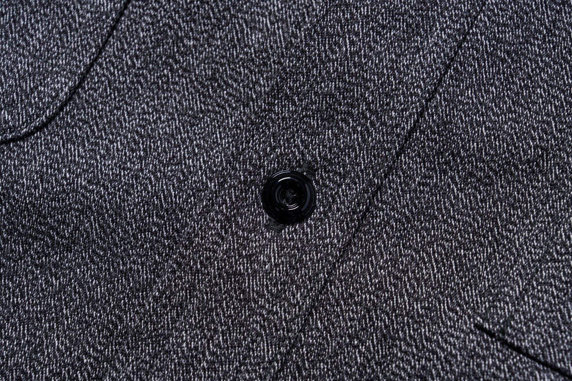 MS25109 8HU CIGARETTE POCKET MOCK-TWIST CHAMBRAY WORK SHIRT - BLACK