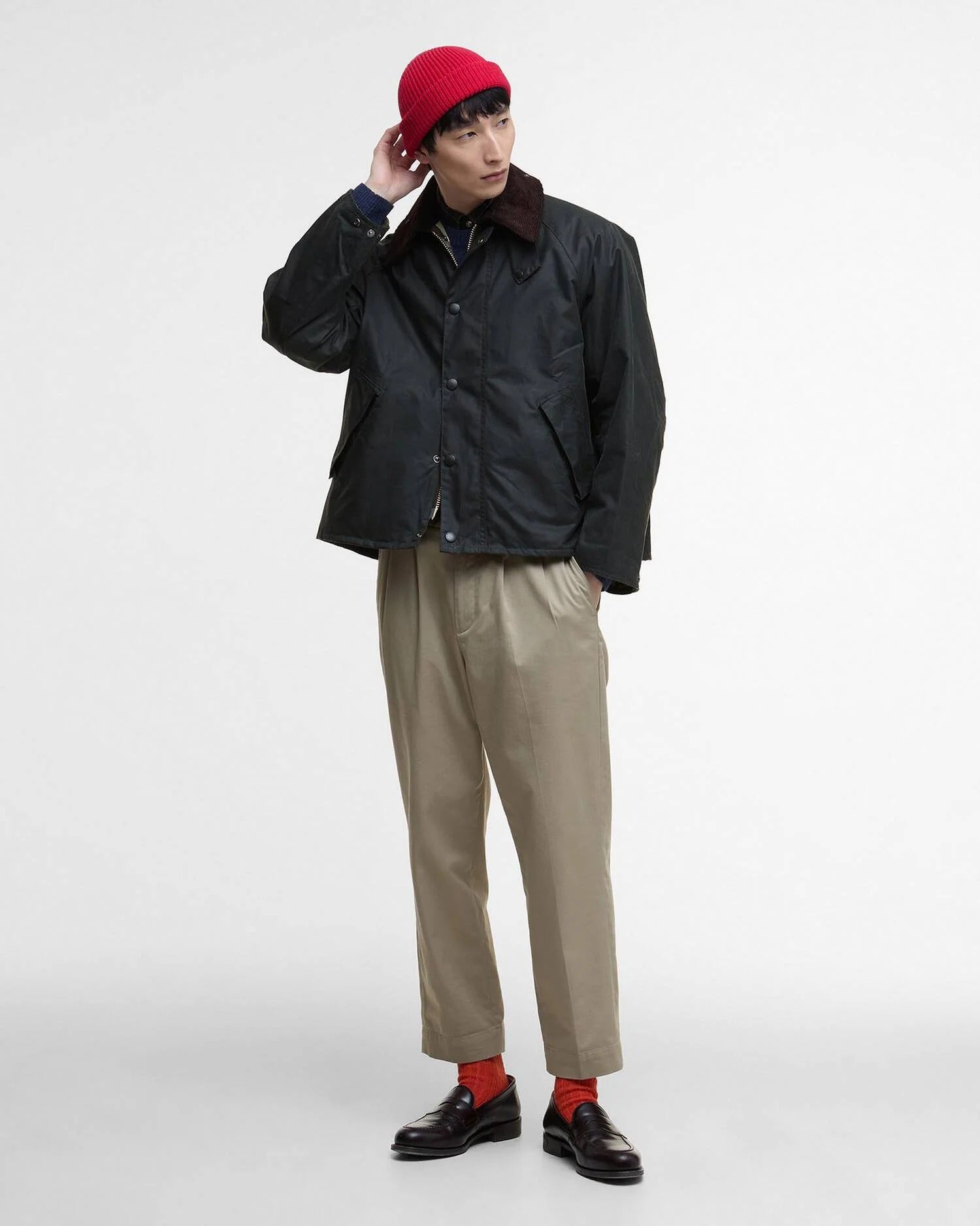 MODIFIED TRANSPORT WAX JACKET - SAGE