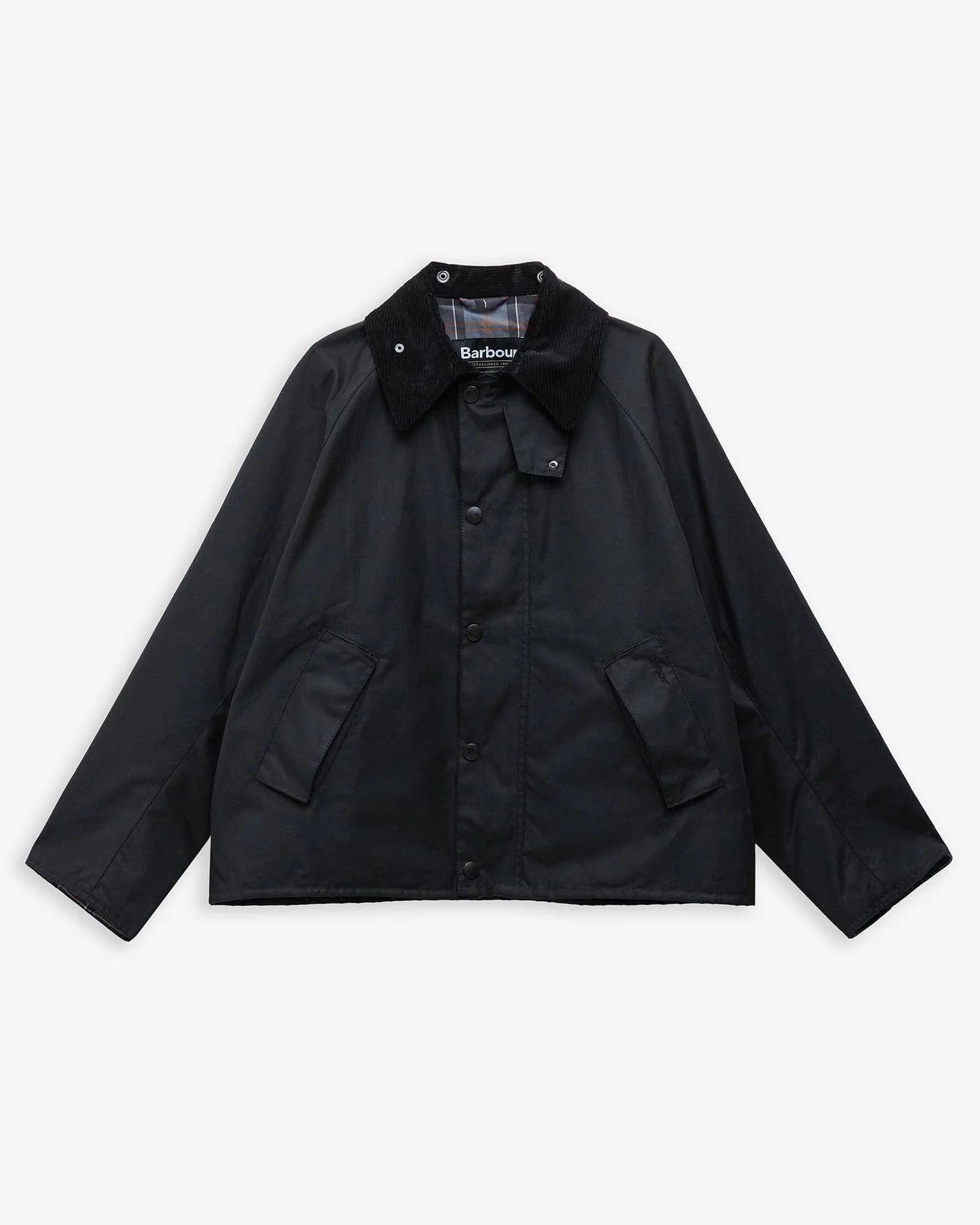 MODIFIED TRANSPORT WAX JACKET - BLACK
