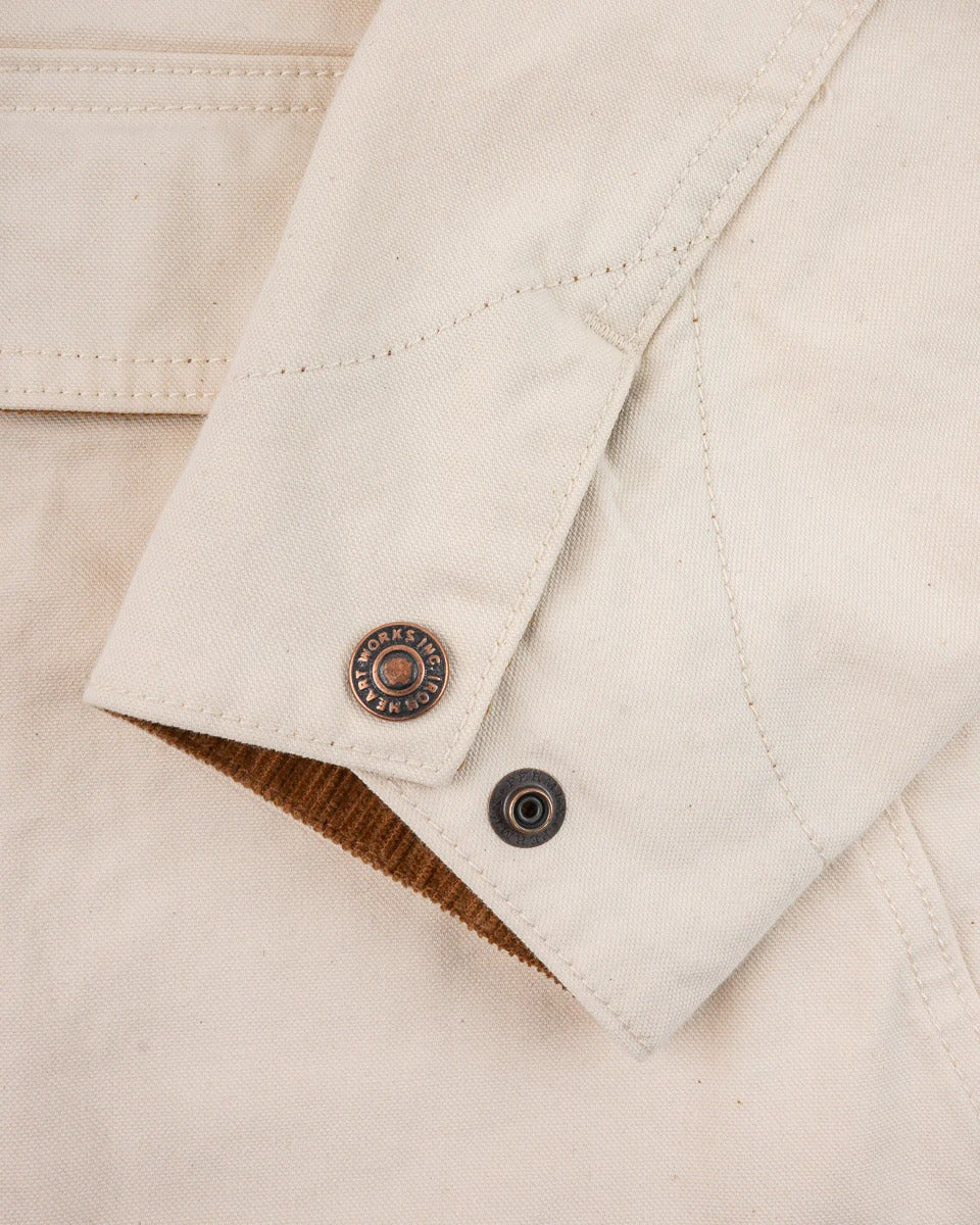 IHJ-148-IVO 10OZ KURASHIKIZOME® ORGANIC COTTON DUCK CHORE JACKET - IVORY