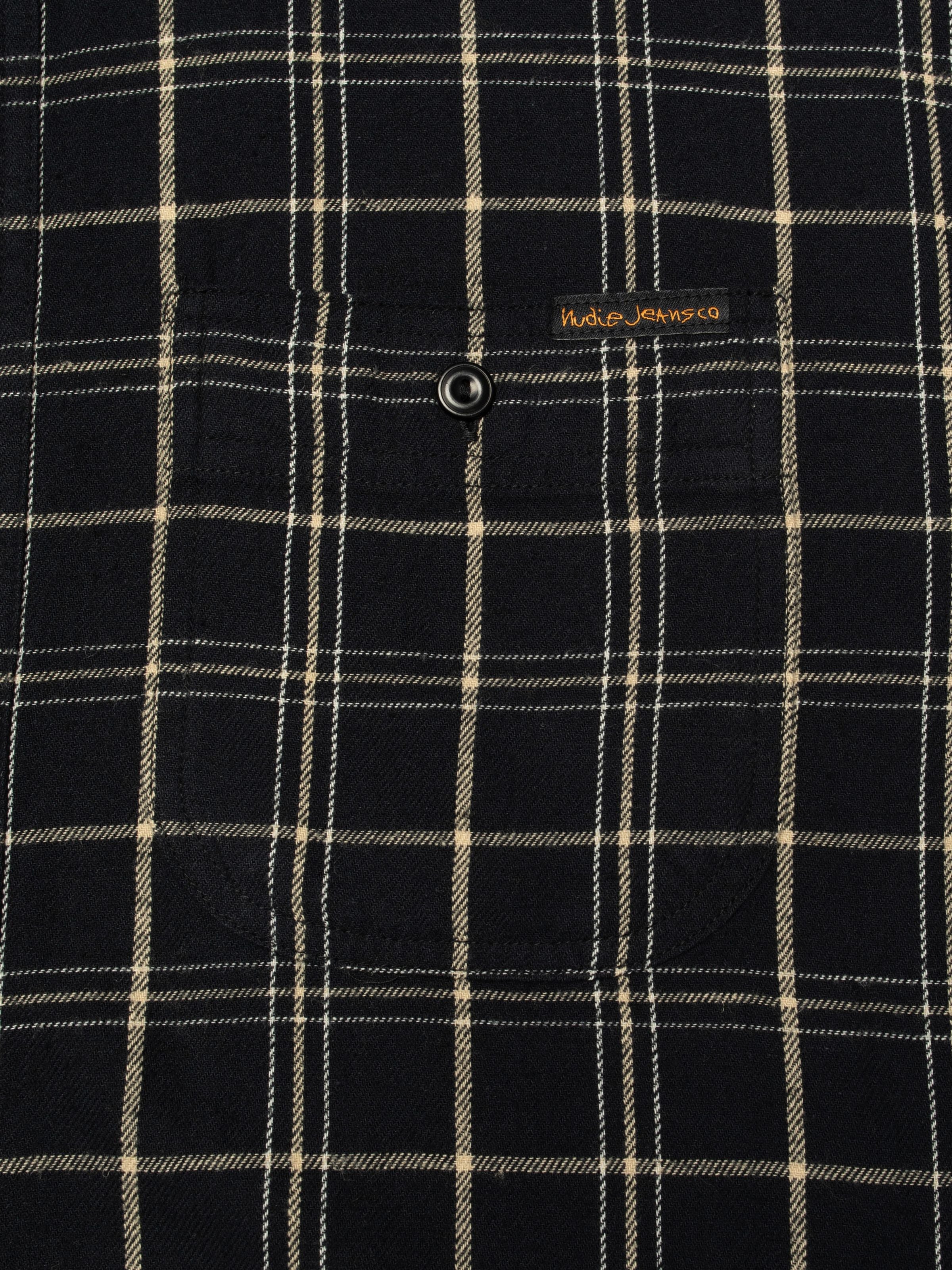Julian Worker Shirt Checked - Black