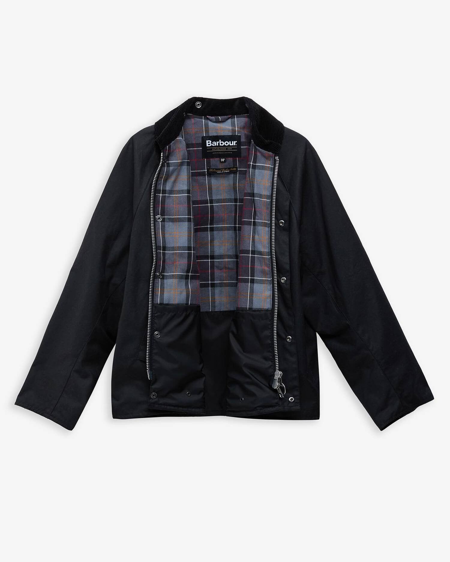 MODIFIED TRANSPORT WAX JACKET - BLACK