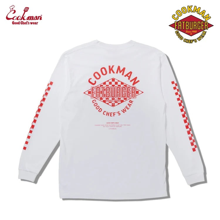 LONG SLEEVE TEES FAT CHECKER - WHITE