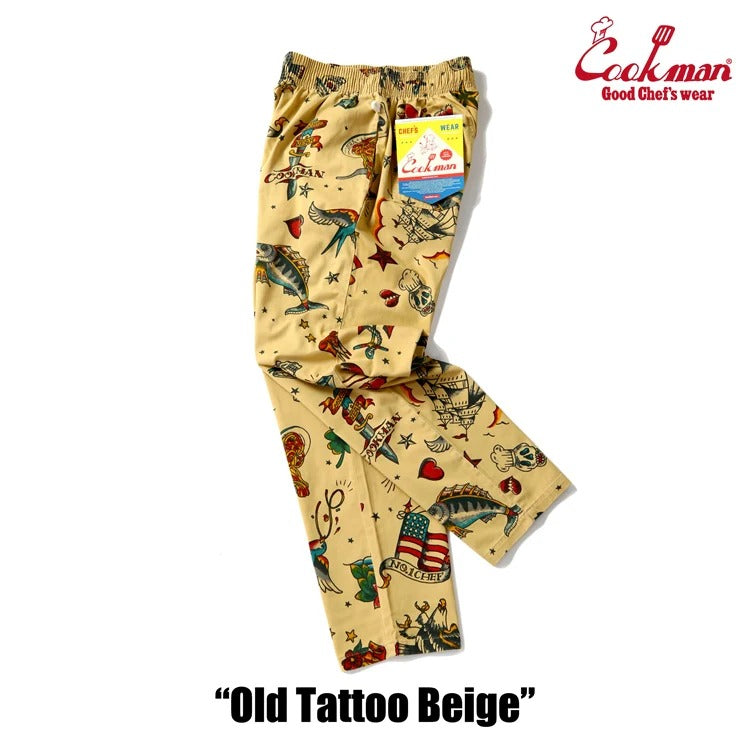 CHEF PANTS OLD TATTOO - BEIGE