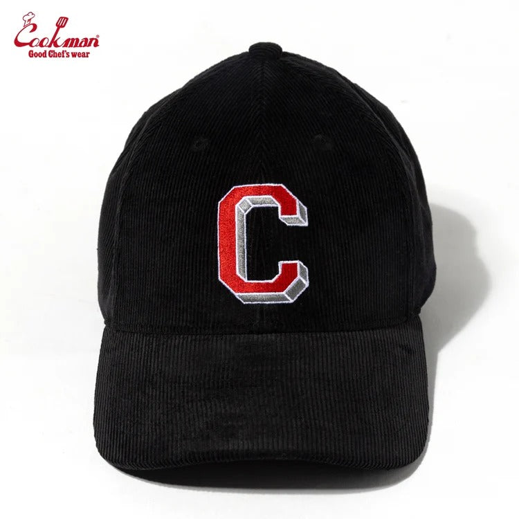 CURVE BRIM CAP CORDUROY - BLACK