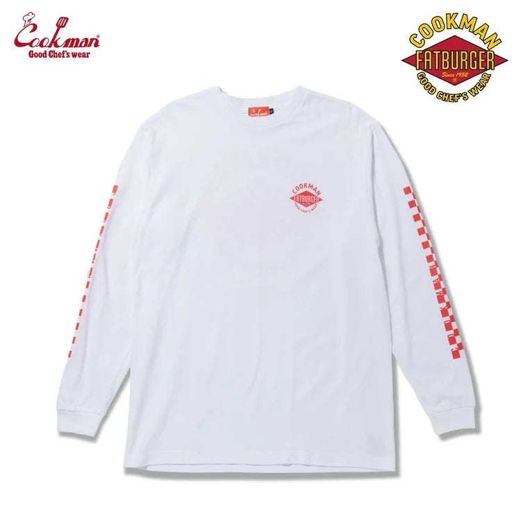 LONG SLEEVE TEES FAT CHECKER - WHITE
