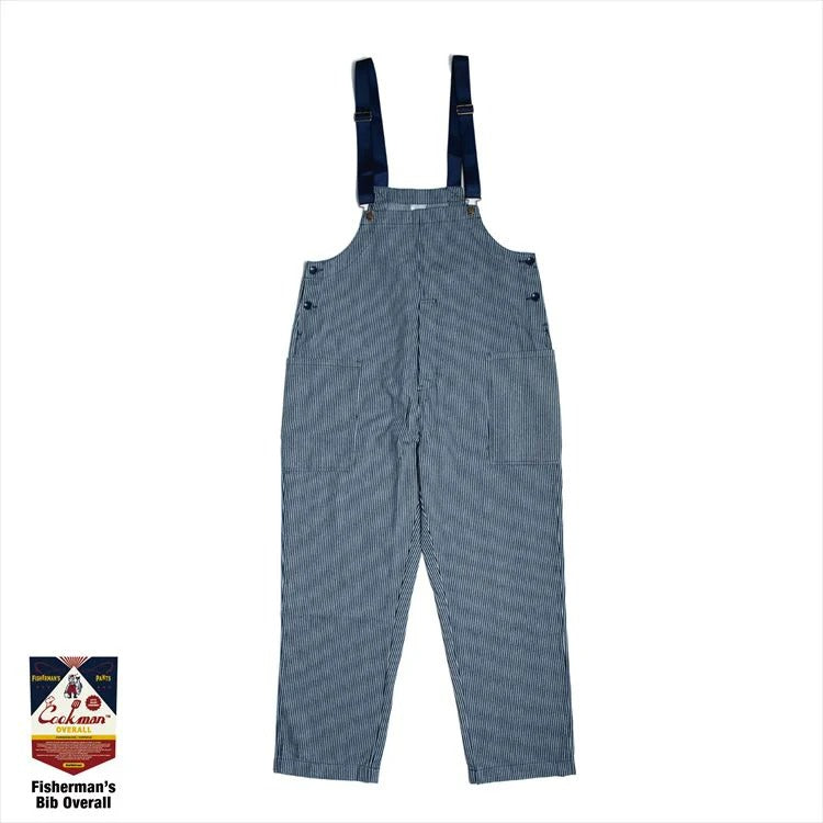 FISHERMAN'S BIB OVERALL HICKORY - NAVY
