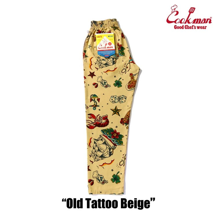 CHEF PANTS OLD TATTOO - BEIGE