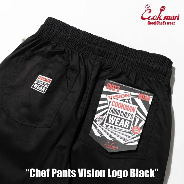CHEF PANTS VISION LOGO - BLACK