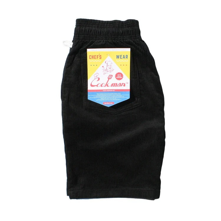 CHEF SHORT PANTS CORDUROY - BLACK