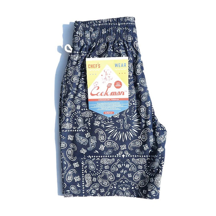 CHEF SHORT PANTS PAISLEY - NAVY