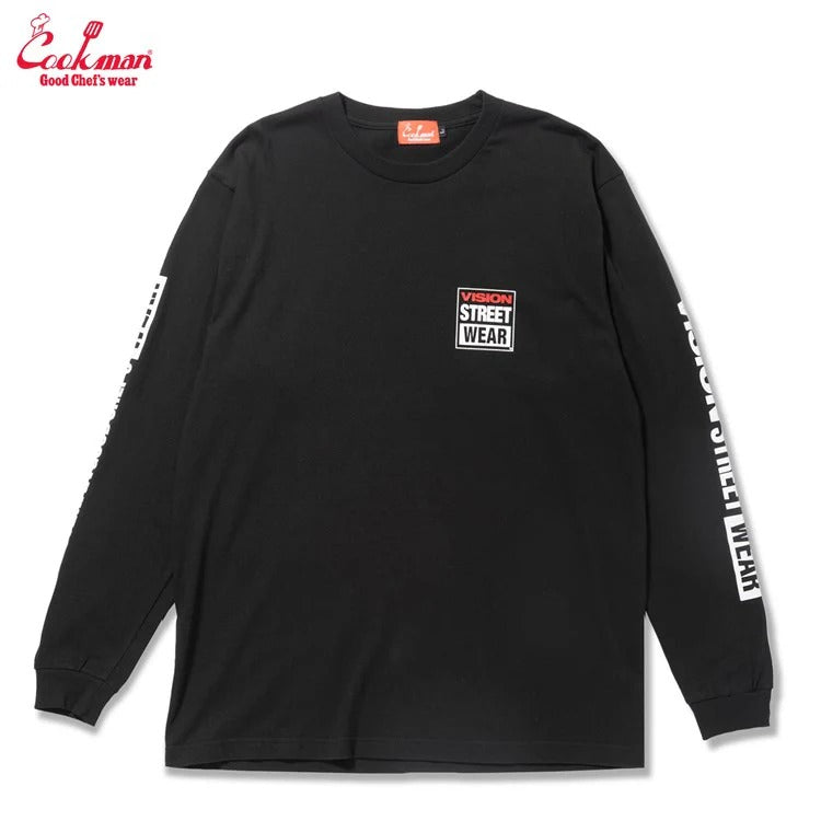 LONG SLEEVE TEES VISION LOGO - BLACK