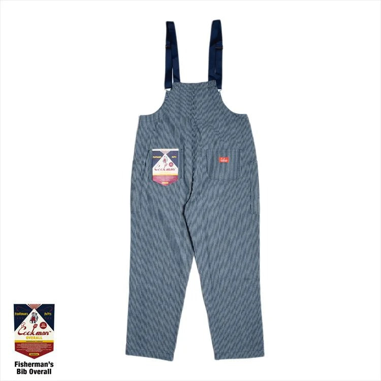FISHERMAN'S BIB OVERALL HICKORY - NAVY