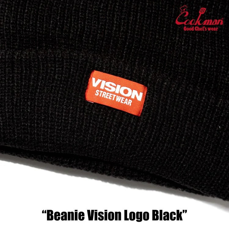 BEANIE VISION LOGO - BLACK