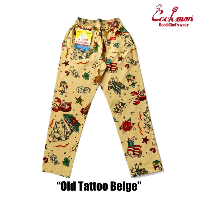 CHEF PANTS OLD TATTOO - BEIGE