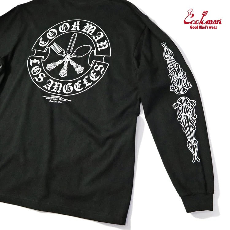 Long Sleeve Tees Cutlery - BLACK
