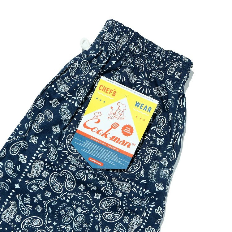 CHEF SHORT PANTS PAISLEY - NAVY