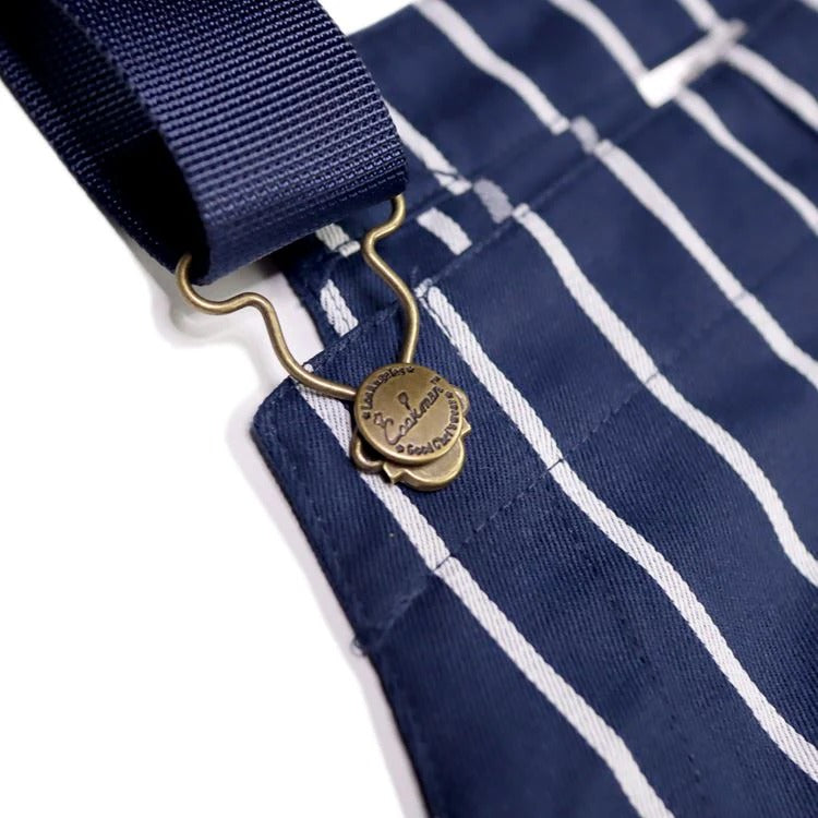 FISHERMAN'S BIB OVERALL STRIPE - NAVY