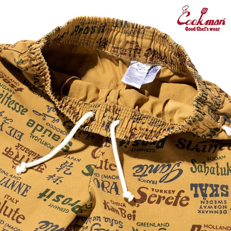 CHEF PANTS SEMIWIDE WASHED DUCK CANVAS CHEERS - BEIGE