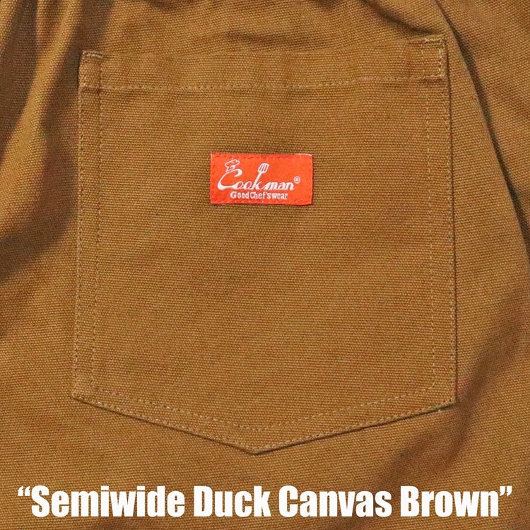 CHEF PANTS SEMIWIDE DUCK CANVAS - BROWN