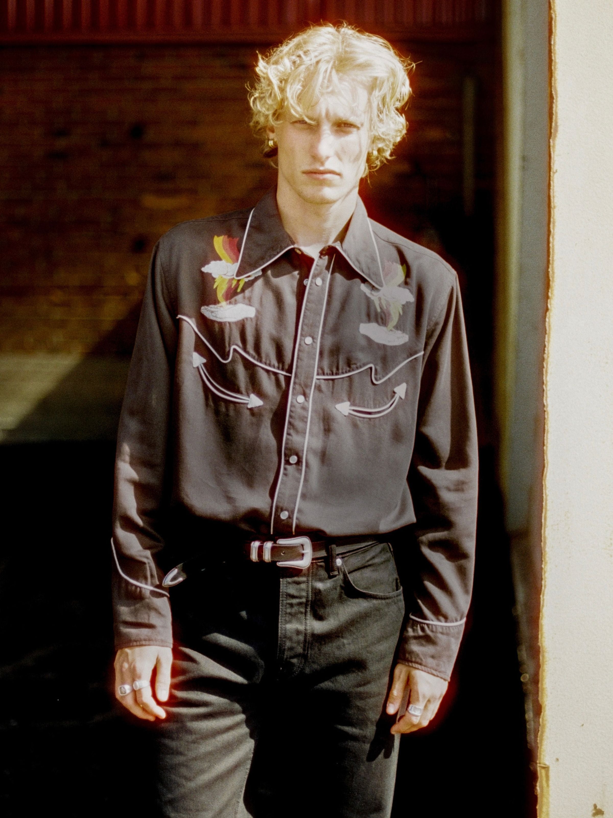 [PRE-ODER] Gonzo Western Shirt Sunburns   - Black/Brown