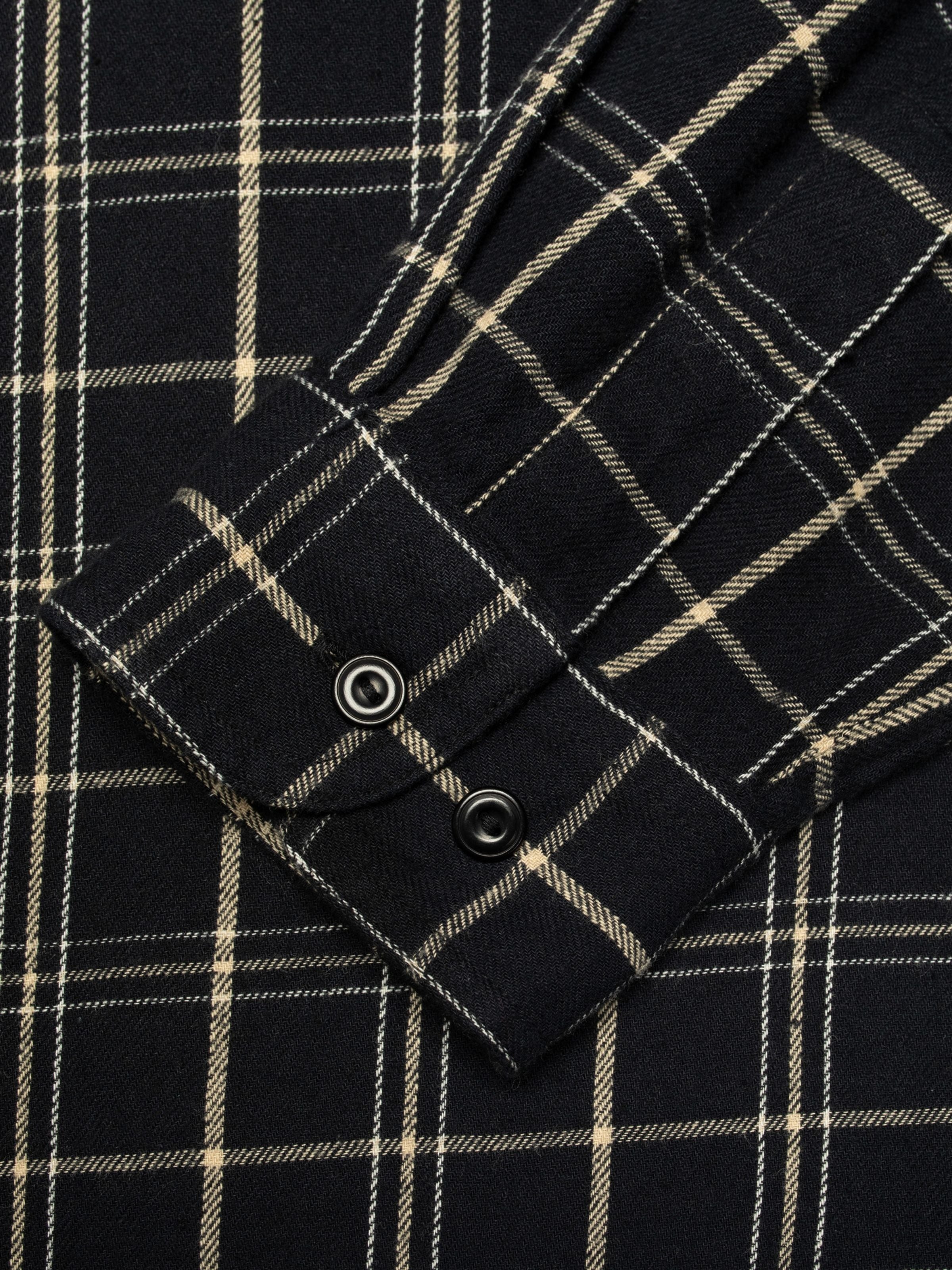 Julian Worker Shirt Checked - Black