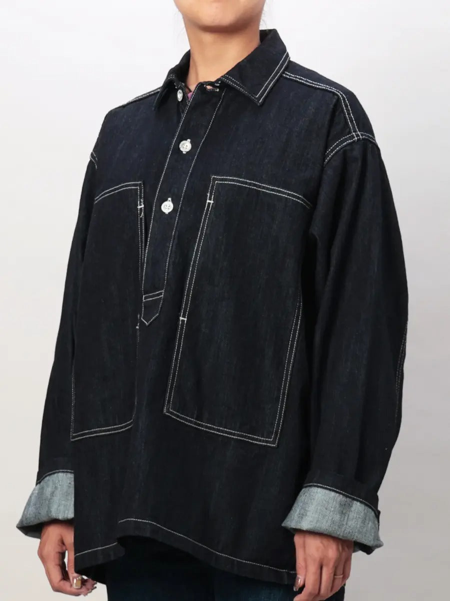 FN-SDP-002L SHIRT - 10oz DENIM PULLOVER - INDIGO