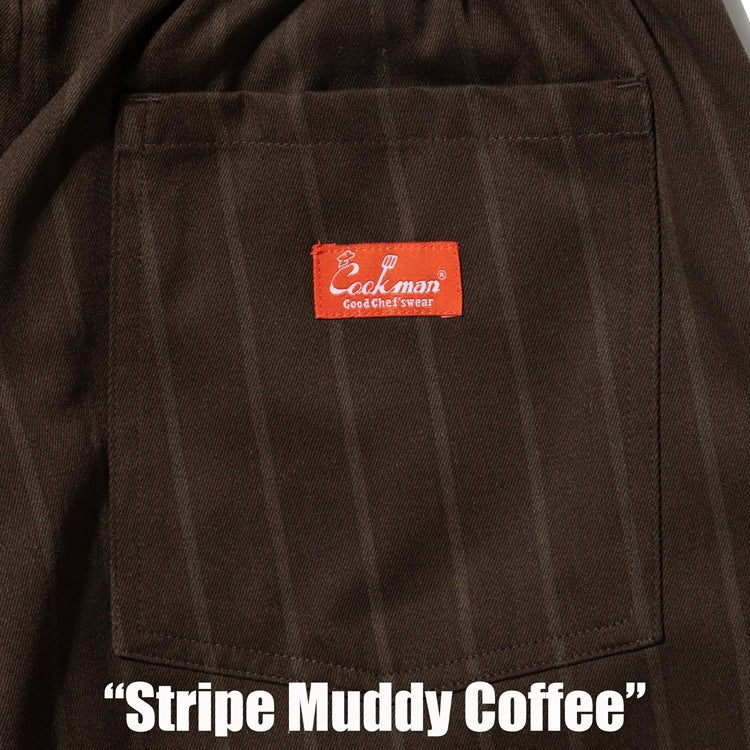 CHEF PANTS STRIPE MUDDY - Coffee