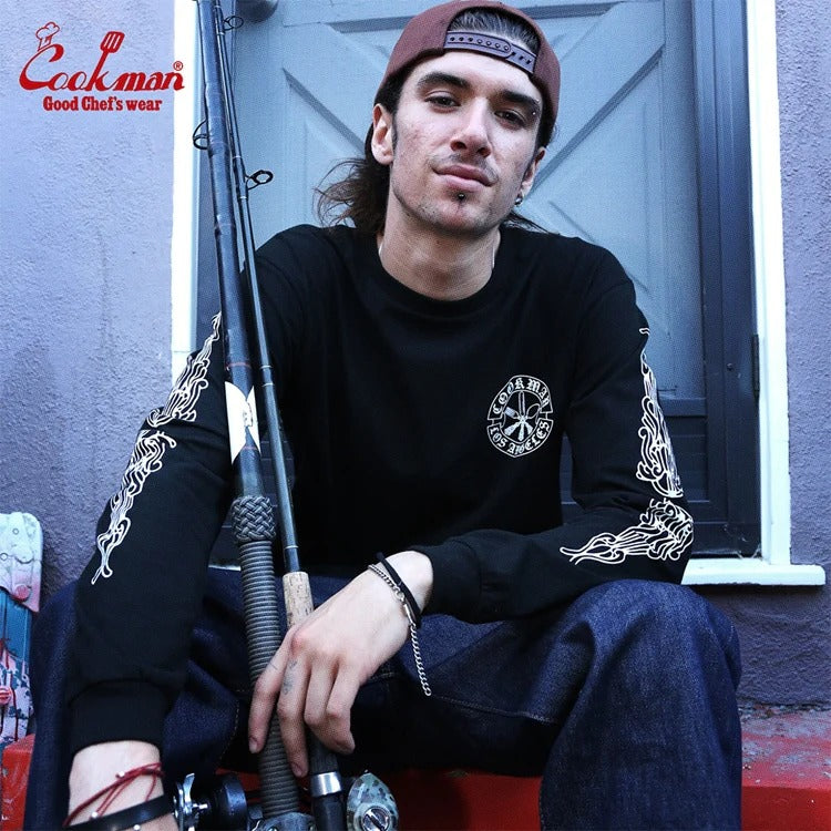 Long Sleeve Tees Cutlery - BLACK