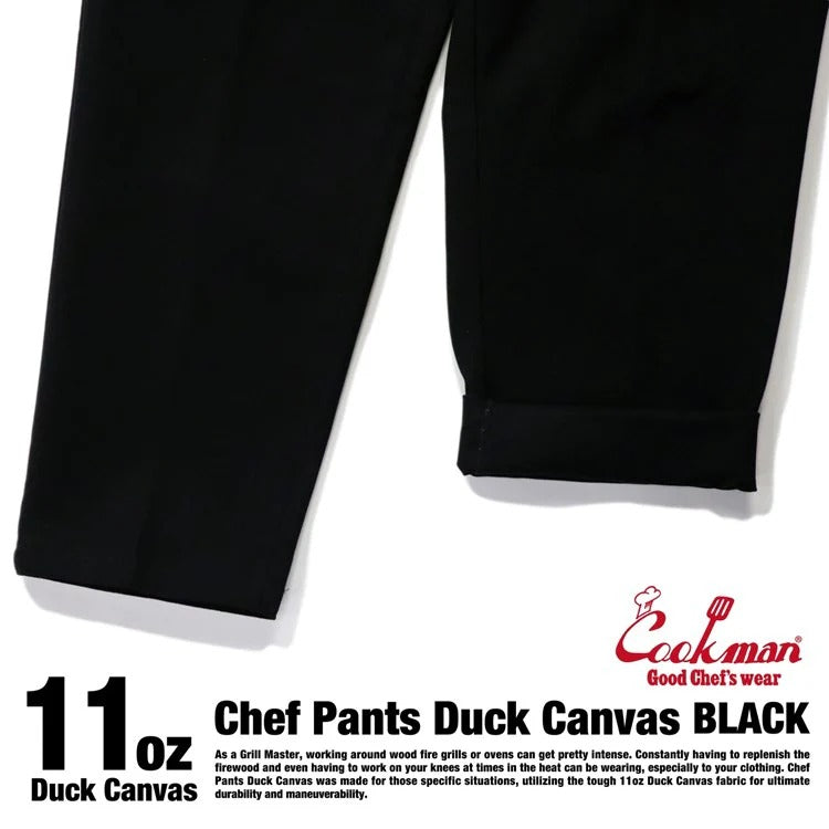 CHEF PANTS DUCK CANVAS - BLACK