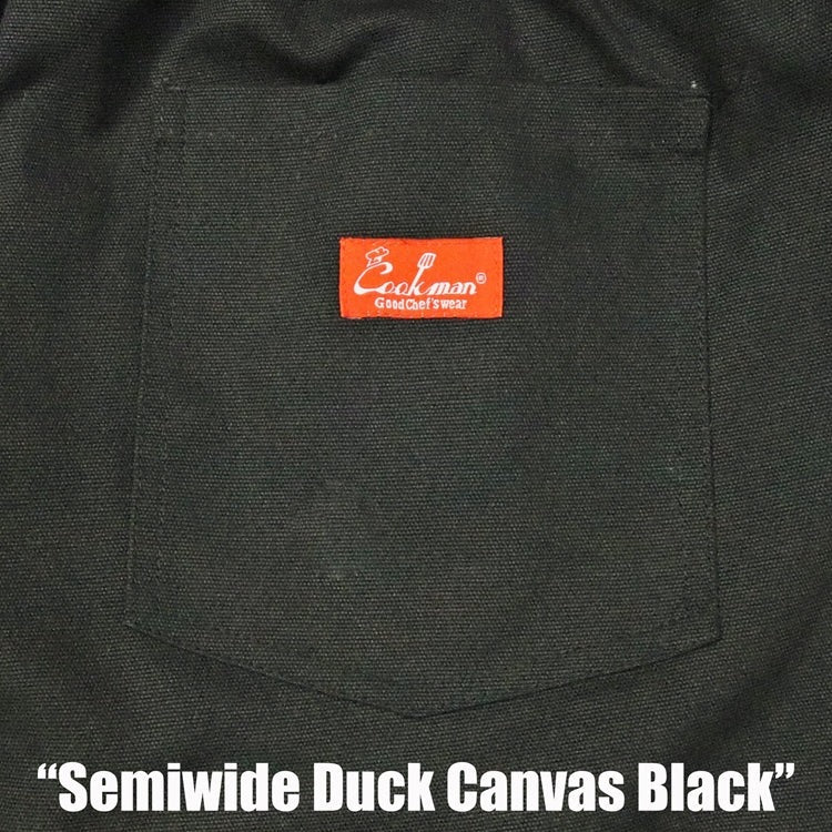 CHEF PANTS SEMIWIDE DUCK CANVAS - BLACK